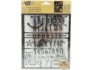 AA607 | Bulk Buys 48-Piece Nautical Stamp Set with Adhesive