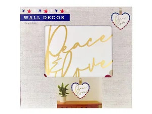 AA501 | Bulk Buys Charming Heart-Shaped Peace & Love Wall