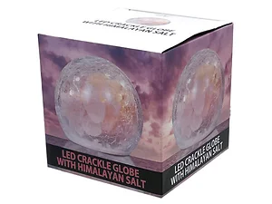 GH951 | Bulk Buys Illuminated Himalayan Salt Crackle Globe