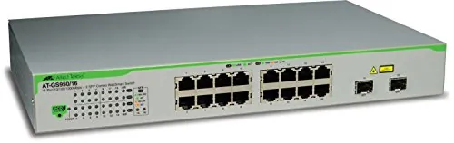 Allied AT-GS950/16PS-10 16 X 101001000t Websmart Switch, With 2 Sfp Co