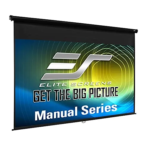 Elitescreens M84UWH 84-inch Manual Projection Screen With Auto-level L