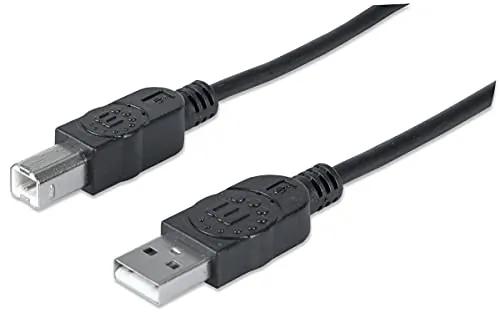 Manhattan 333368 Hi-speed Usb A To B Male Cable - 1.8m (6ft) - Black