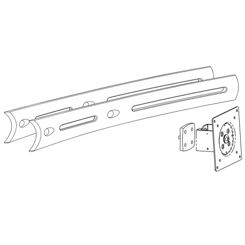 Ergotron 97-447-200 Ds100 Crossbar Extender, Long