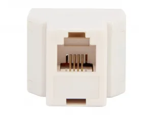 Nippon AD-64-F2F-WH Rj11 Telephone Jack Splitter Adapter - Male To 2 F