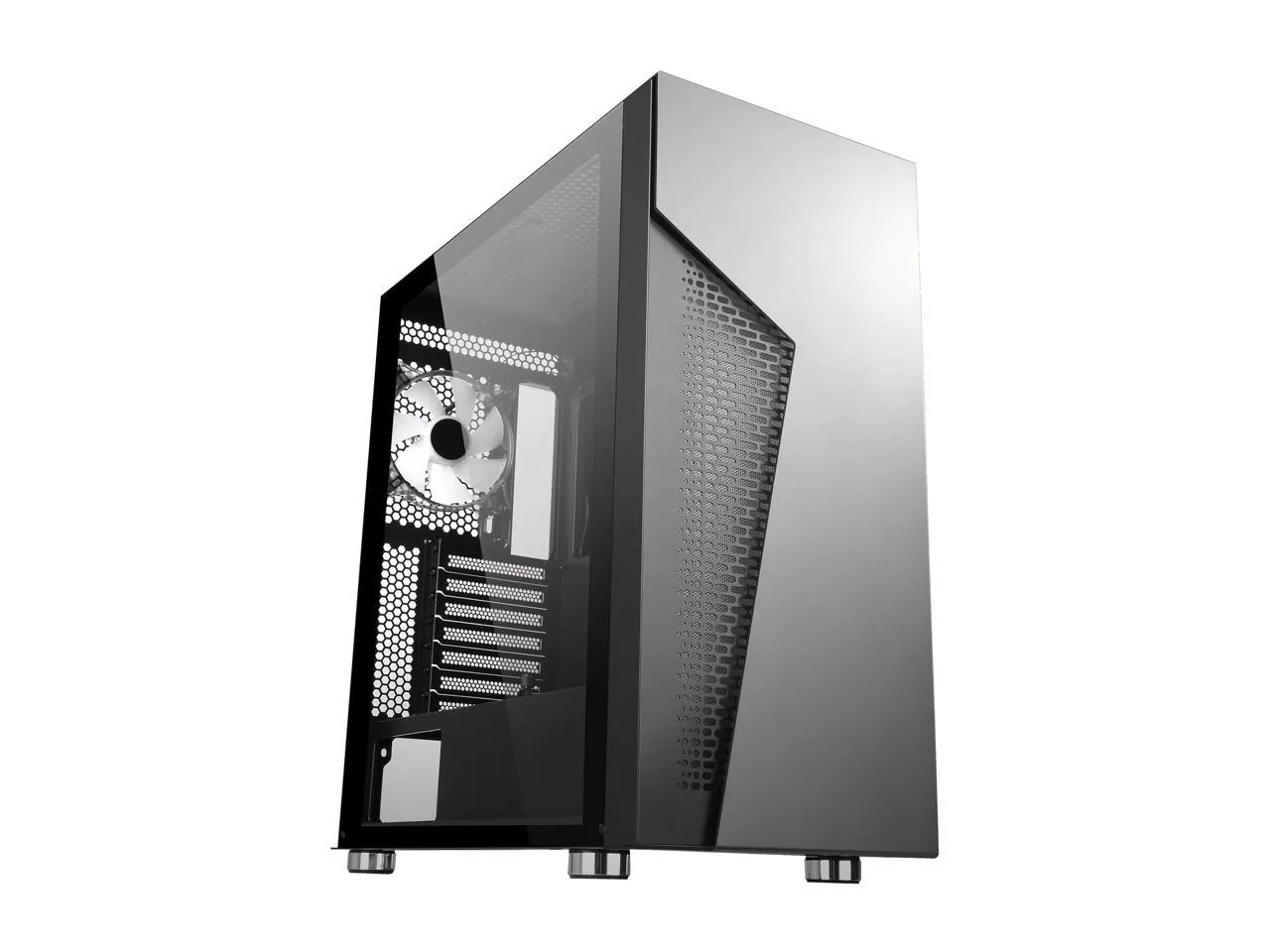 Diypc IDX2-BK-ARGB Idx2-bk-argb Atx Mid Tower Case With Argb Fan