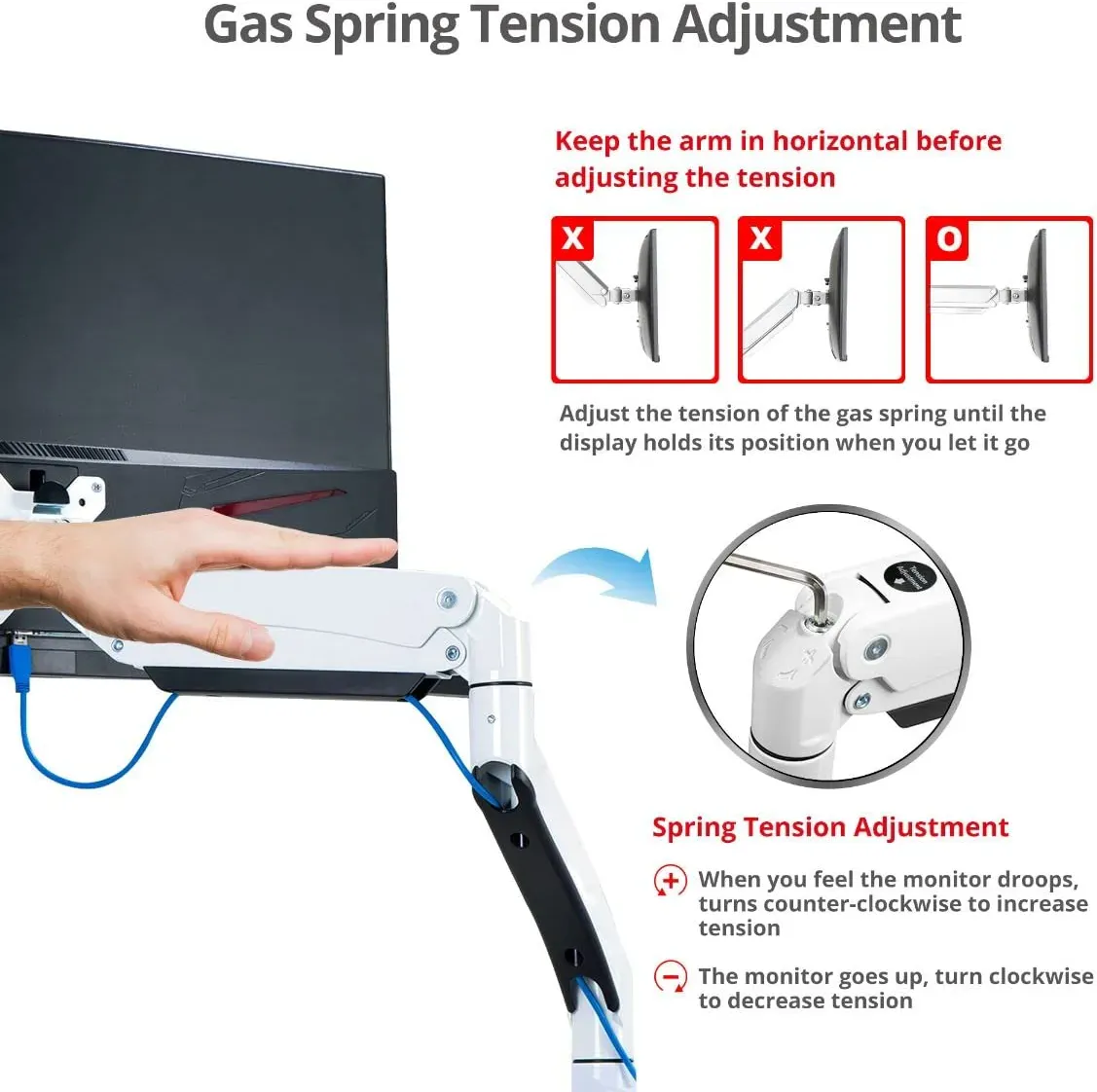 Siig CE-MT3H11-S1 Single Monitor Desk Mount With Heavy Duty Gas Spring