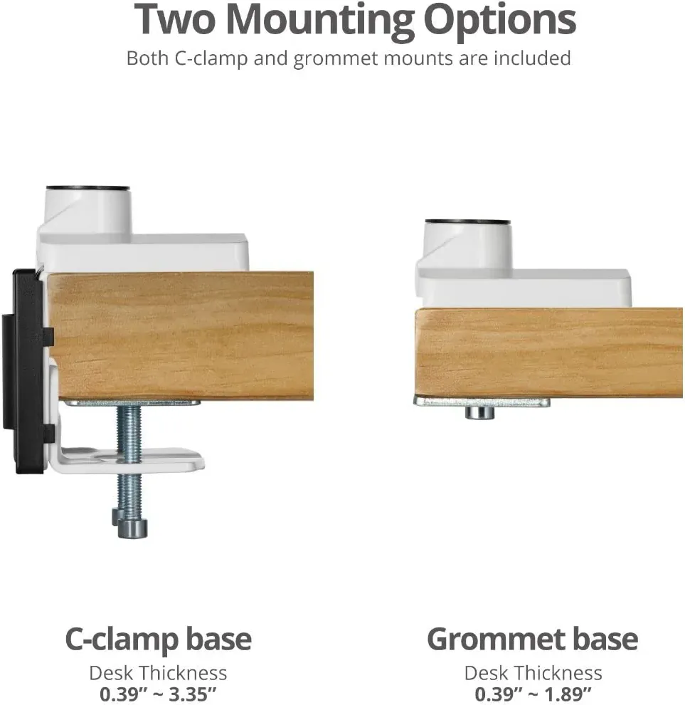 Siig CE-MT3H11-S1 Single Monitor Desk Mount With Heavy Duty Gas Spring