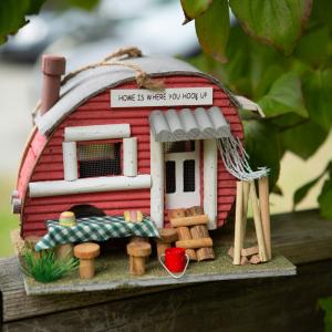 Accent 15282 Wood Vintage Trailer Bird House