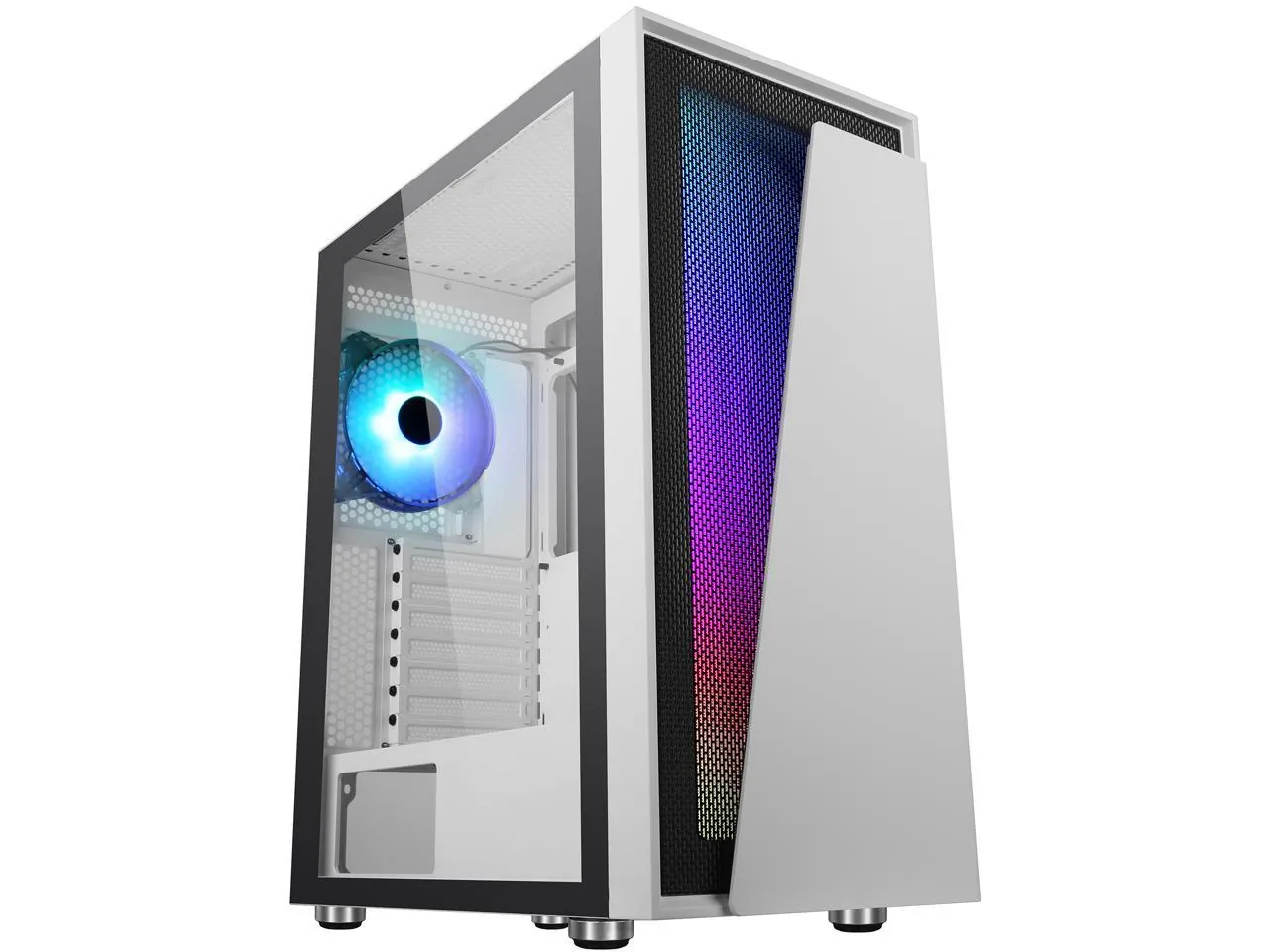 Diypc IDX1-W-ARGB Idx1-w Argb Mid Tower Case With Tempered Glass