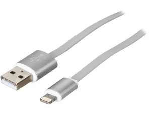 Nippon USB-LI-6-SL Silver Aluminum Mfi Lightning Flat Cable