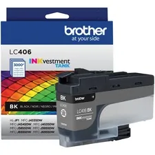 Original Brother LC406BKS Inkvestment Lc406bk Standard Yield Inkjet In