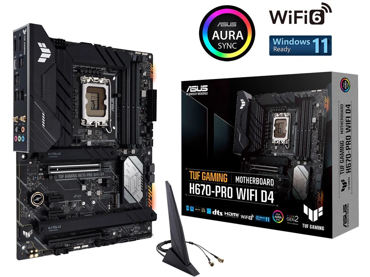 Asus TUFGAMINGH670PROWFD4 Mb Tuf Gaming H670-pro Wifi D4 H670 Lga1700 