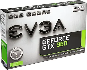 Evga EVGA Video Card 02G-P4-2961-KR 2961 GTX 960 2GB DDR5