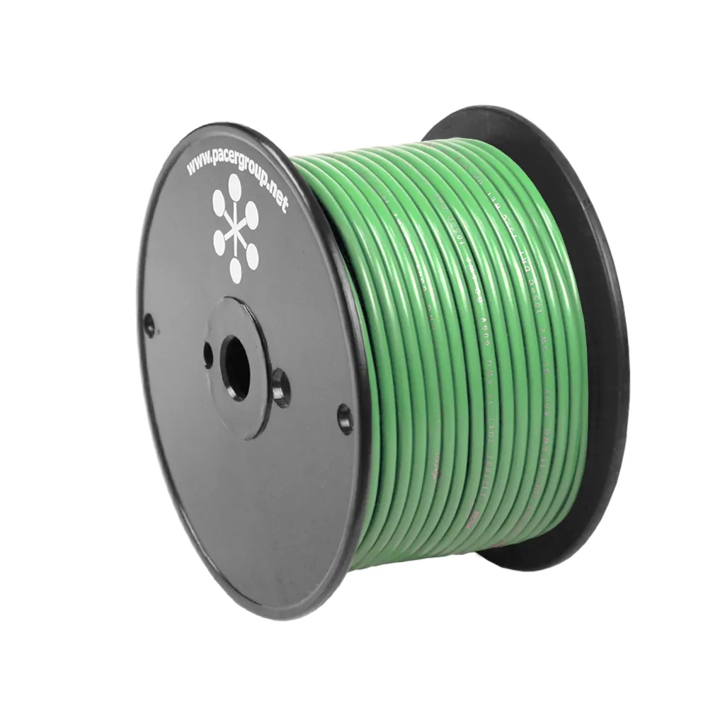 Pacer WUL16LG-100 Pacer Light Green 16 Awg Marine Primary Wire - 100 F