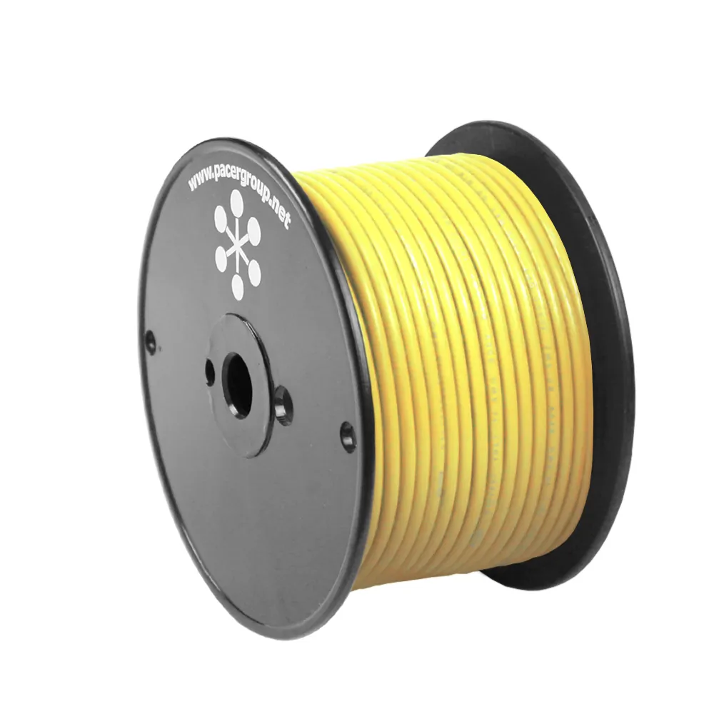 Pacer WUL8YL-100 Pacer 8 Awg Marine Wire - 100' Yellow