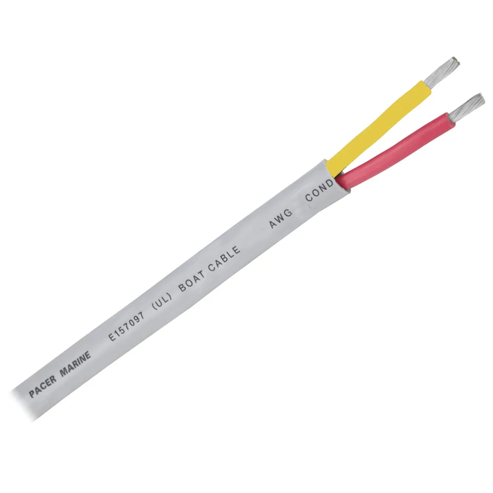 Pacer WR14/2RYW-100 Pacer 142 Awg Round Marine Safety Cable - Redyello