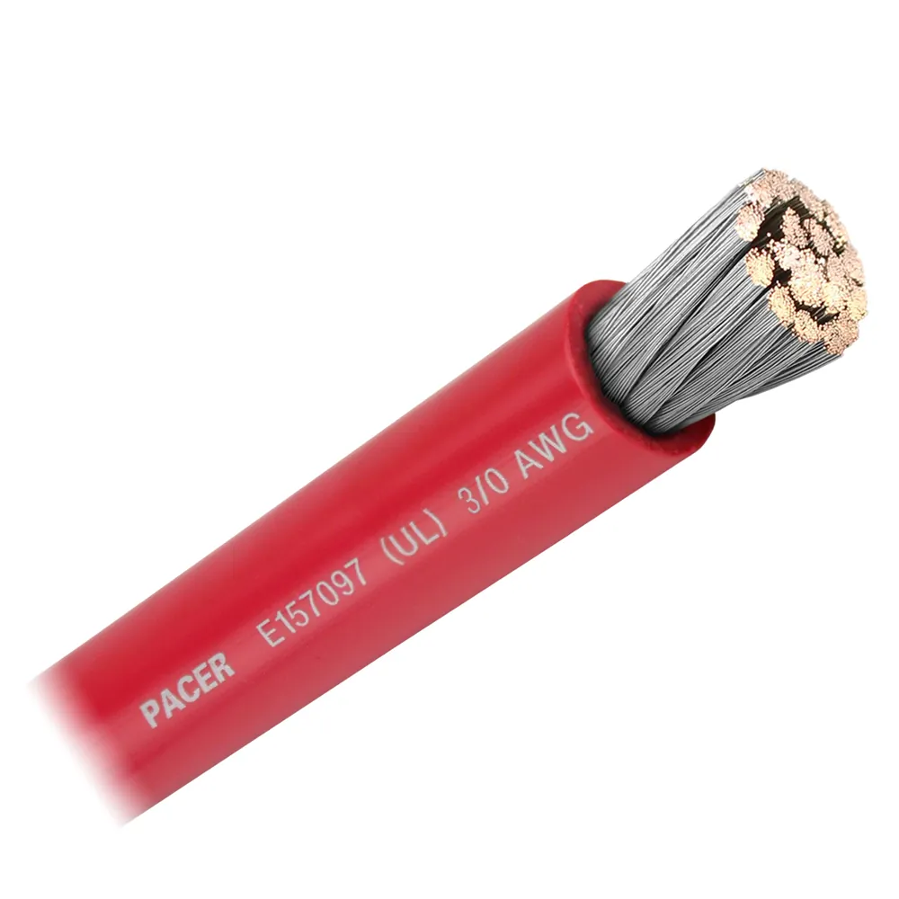 Pacer WUL3/0RD-FT Flexible Red 30 Awg Marine Battery Cable By The Foot