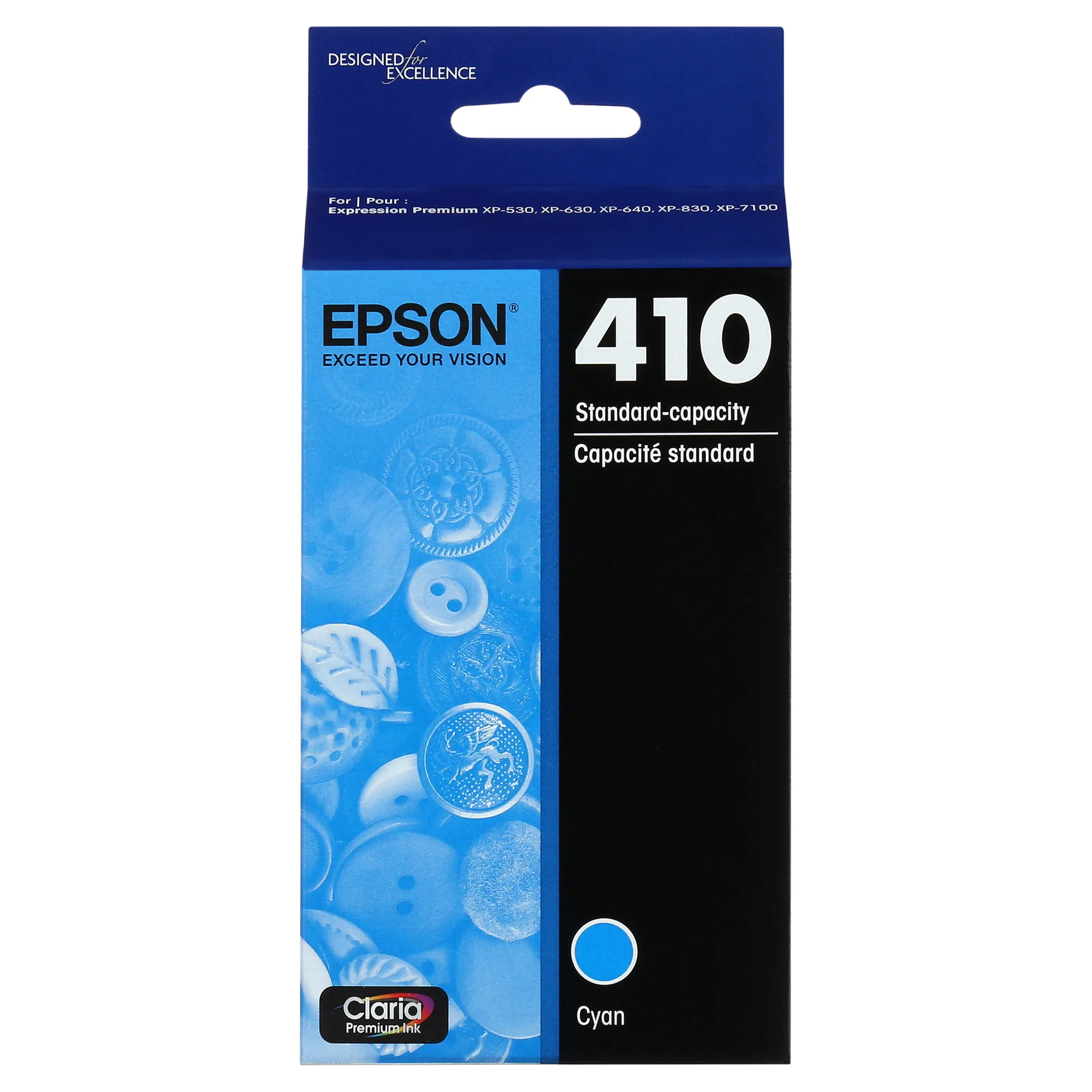 Original Epson T410220 Claria 410 Ink Cartridge - Cyan - Inkjet - 300 