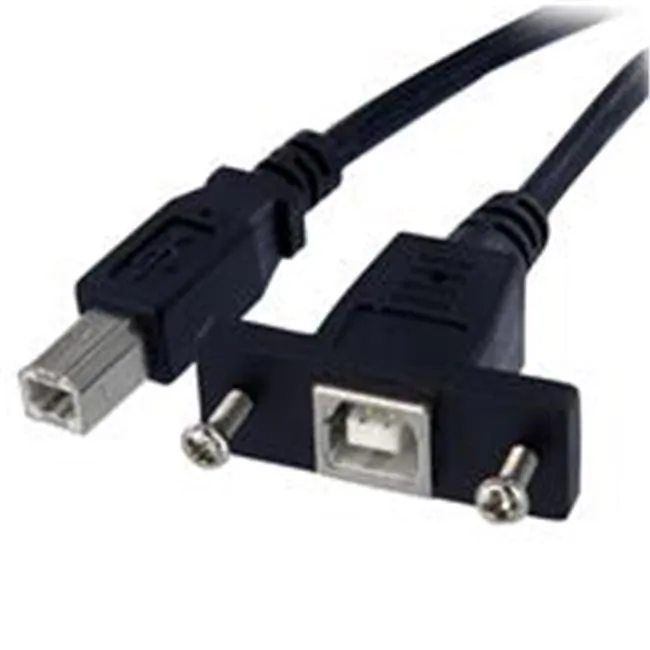 Startech USBPNLBFBM3 3 Ft Panel Mount Usb Cable B To B - Fm - Panel-mo