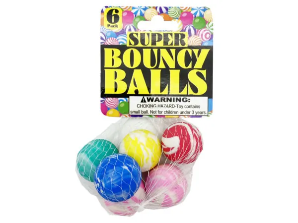 Bulk GE017 6 Piece Bouncy Balls