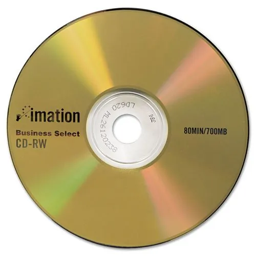 Imation 5112216559 Gold Cd-rw Discs, 10-pack, 700mb, 4x Speed