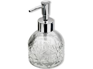 Bulk GA044 Etched Glass Soap Dispenser With Plastic Pump