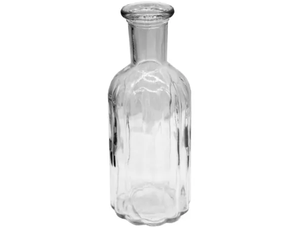 Bulk GA043 7.5quot; Striped Glass Vase With Bottle Neck