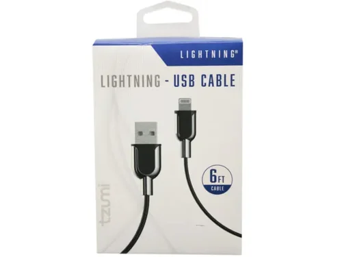 AA881 | Bulk Buys Tzumi 6-Foot Fast Charging Lightning