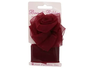 AB423 | Bulk Buys Burgundy Bow and Ribbon Set for Crafting