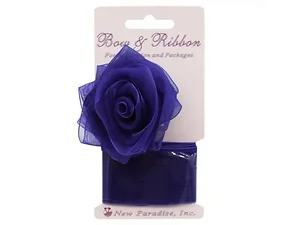 AB417 | Bulk Buys Royal Blue Bow and Ribbon Set for