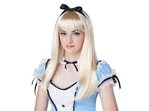 Bulk Buys Deluxe Platinum Blonde Wig with Bangs