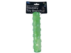 Bulk DI732 Glow In The Dark Squeaky Toy Branch