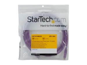 Startech C6PATCH6PL 6ft Cat6 Ethernet Cable - Purple Molded Gigabit - 