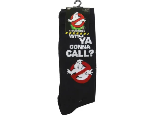 Bulk AB539 2 Pack Ghostbusters Who You Gonna Call Mens Crew Socks Size