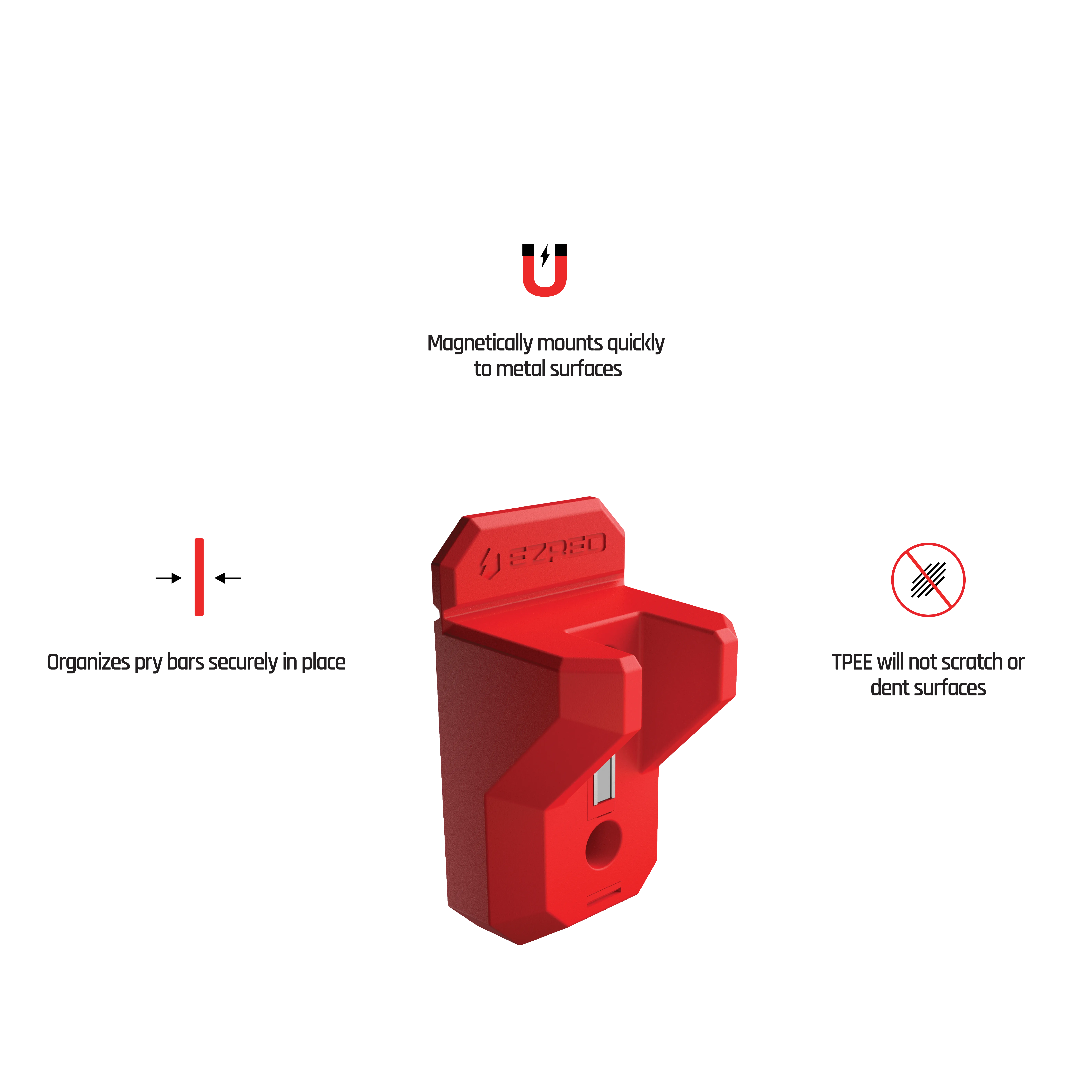 Ezred EZPB1R Prybar Magnetic Holder - Secure Your Tools Easily