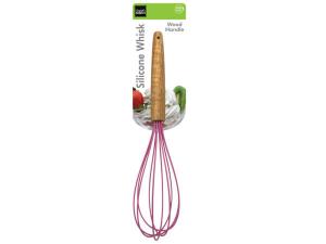 Bulk GA017 Wood Handle Silicone Whisk