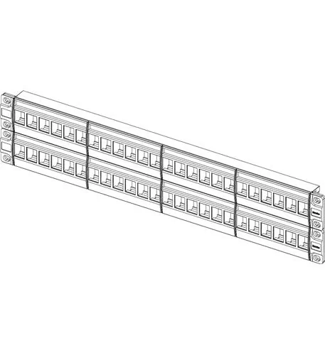 Hyperline HY-PPBL4-19-48-RM Modular Blank Patch Panel 48 Ports 2u