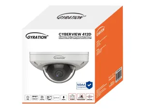 Gyration CYBERVIEW412D 4mp Cmos Adv-ai Dome Cam Ip6712v  Poe Fixed Len