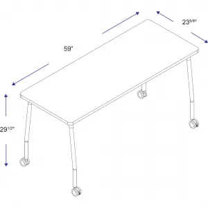 Lorell LLR 60846 Training Table - Laminated Top - 29.50 Table Top Leng