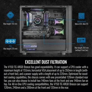 CA-1R1-00S1WN-02 | Thermaltake V150 TG ARGB Breeze Edition