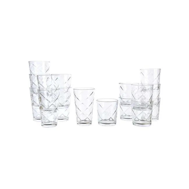 Gibson 78978-16RR 16pc Etched Glass Tumbler Set