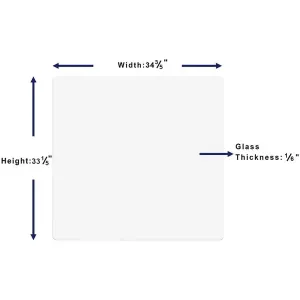 Lorell LLR 18324 Diy Frameless Magnetic Glass Board - 36 (3 Ft) Width 