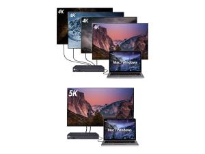 Siig JU-DK0Q11-S1 Ac Ju-dk0q11-s1 Usb-c Quad Hybrid 4k Video Docking S