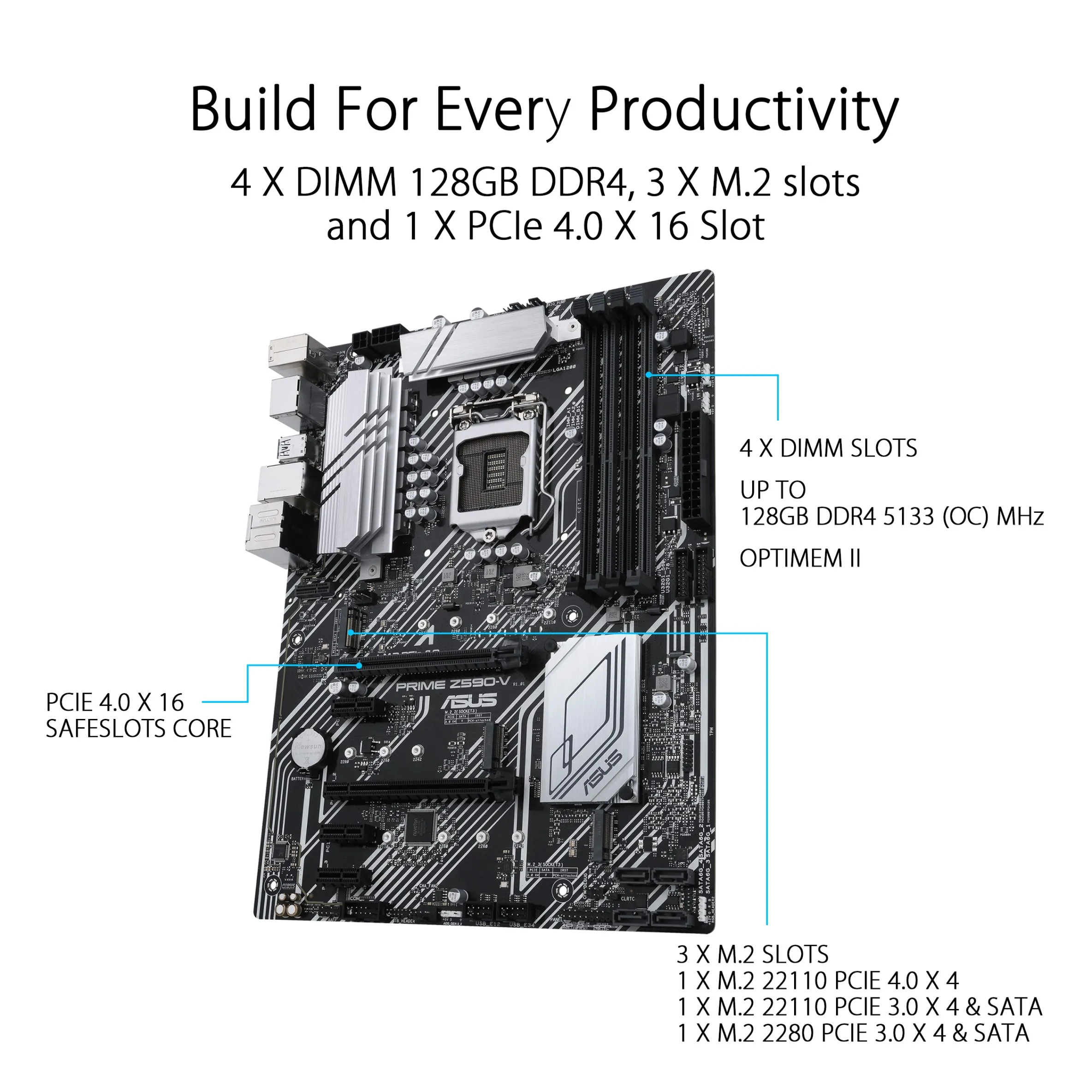 Asus PRIME Z590-V Prime Z590-v Atx Motherboard - Lga1200, Ddr4