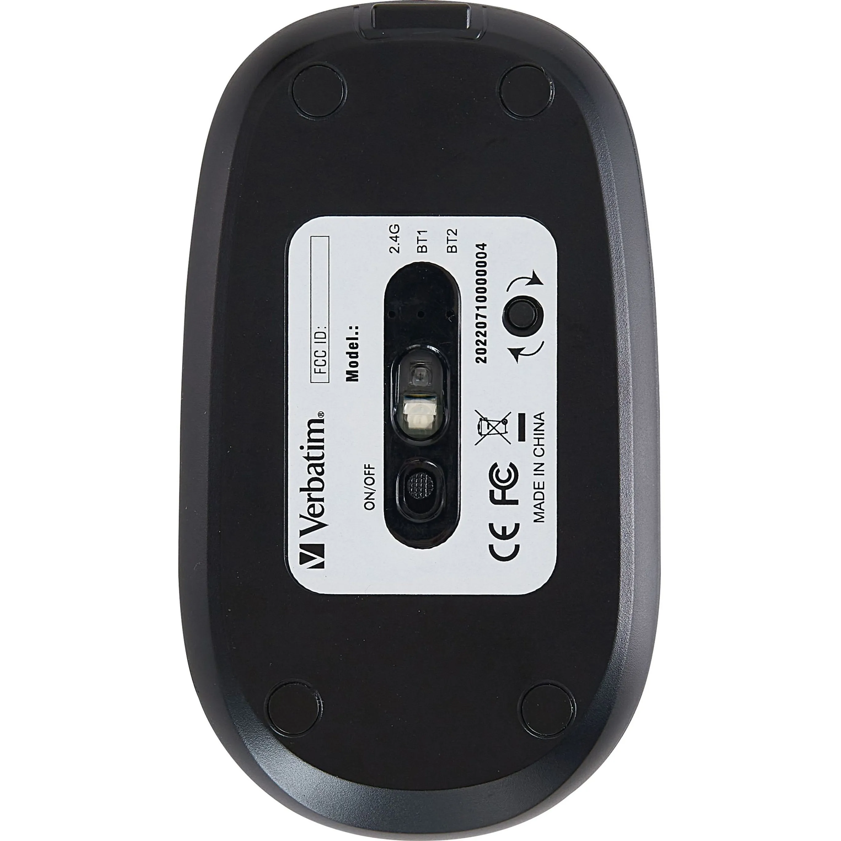 Verbatim 70750 Multi-device Rechargeable Wireless Mouse - Black