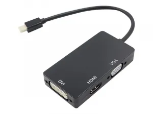 4xem 4XMDPHDMIDVIVGA 3-in-1 Mini Displayport To Vga, Dvi, Hdmi Adapter