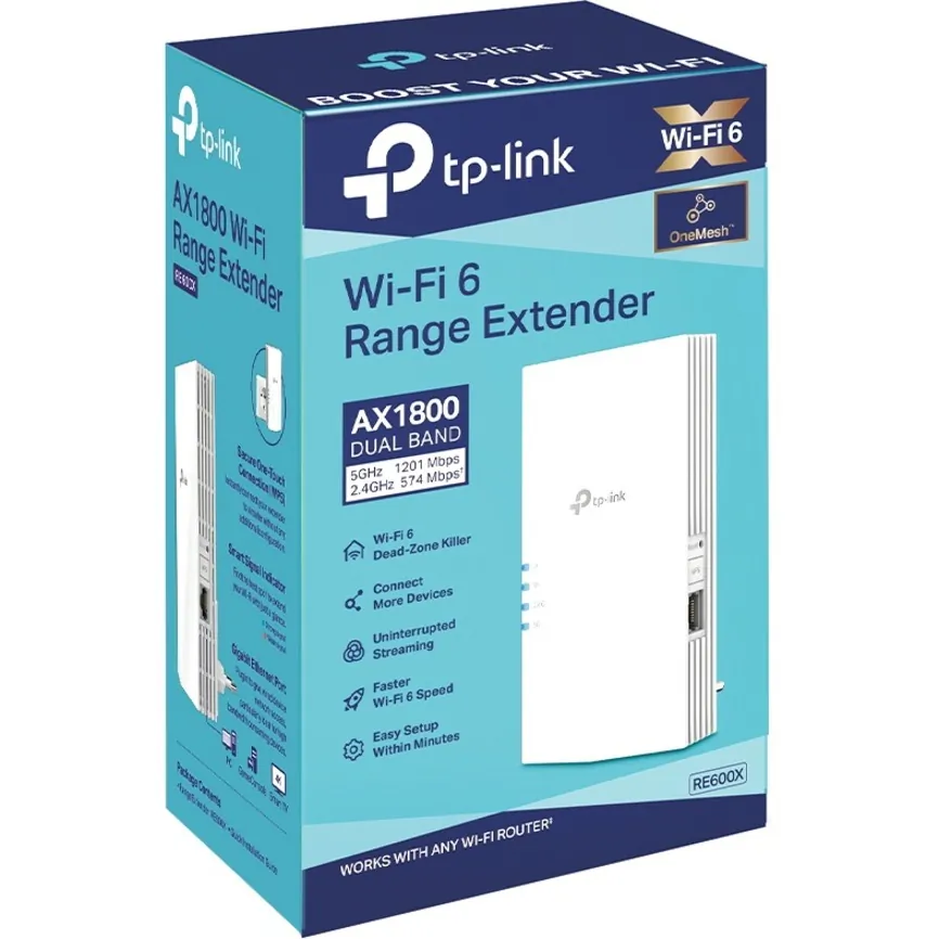 Tplink RE600X Tp-link Rx600x Ax1800 Wi-fi 6 Range Extender - Enhanced 