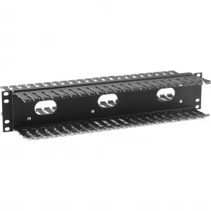 Black RMT107A 2u Horizontal Rackmount Cable Raceway - Double-sided