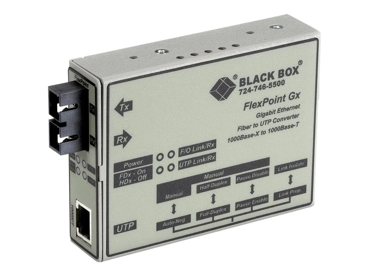 Black LMC1004A-R3 Flexpoint Modular Media Converter, Gigab