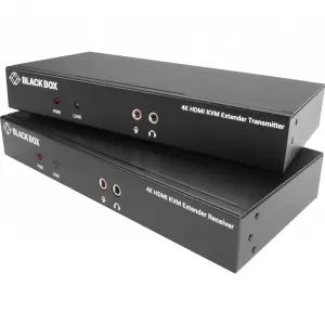 Black KVXLCHF-100 Kvx Series Hdmi 4k Fibre Kvm Extender, Sh, Tx+rx